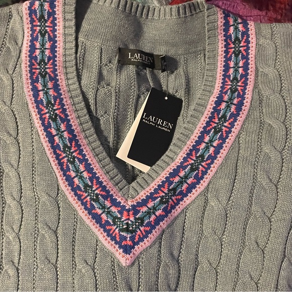 Lauren Ralph Lauren Black label Cable-Knit Cotton Cricket Sweater - Picture 4 of 12